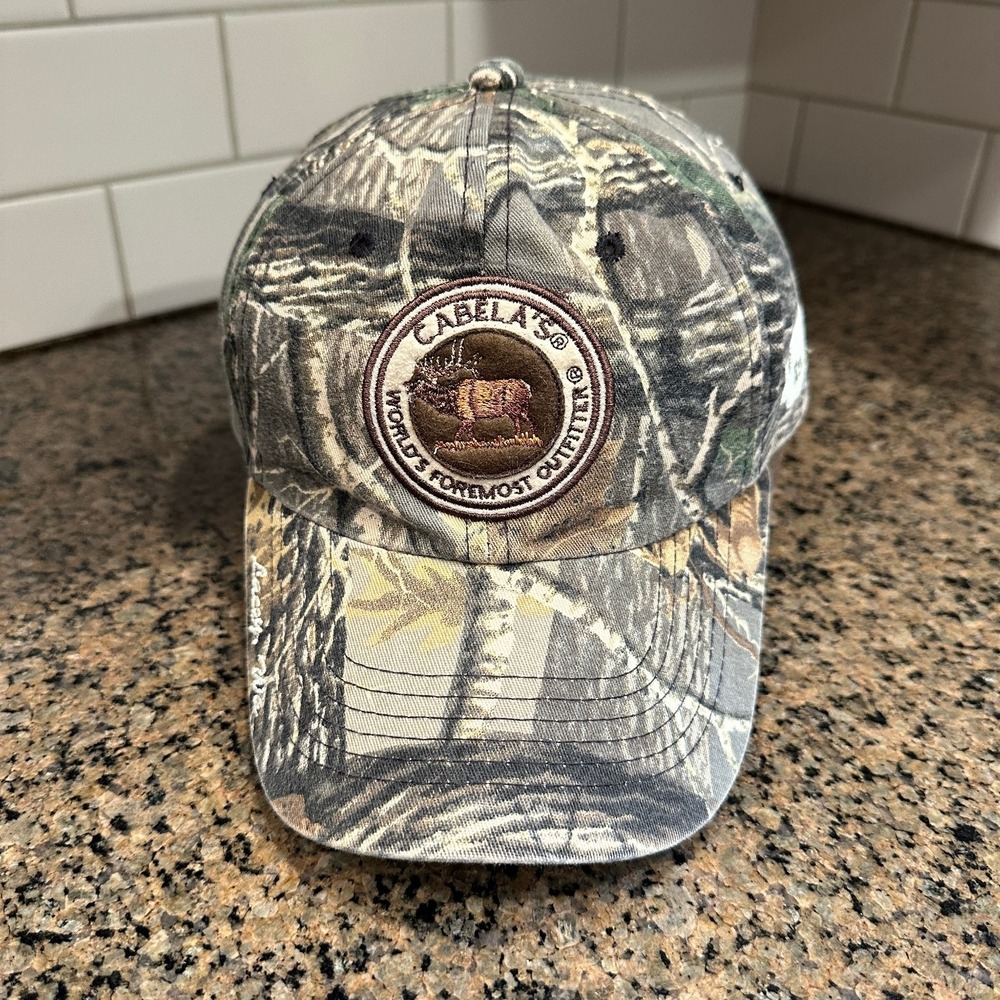 Cabela's Baseball Cap Hat Camouflage Adjustable OSFM World's Foremost Outfitter